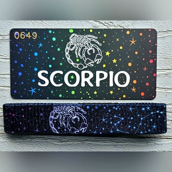 ZOX "ZODIAC SCORPIO" #649 CONSTELLATION HOROSCOPE halloween rainbow wristband - Picture 1 of 3